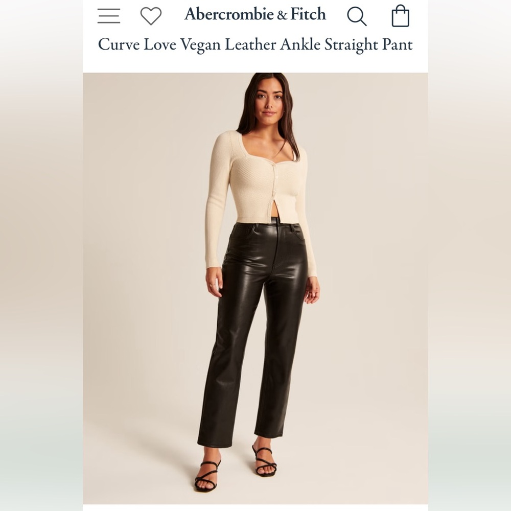 Abercrombie Straight Vegan Leather Pants